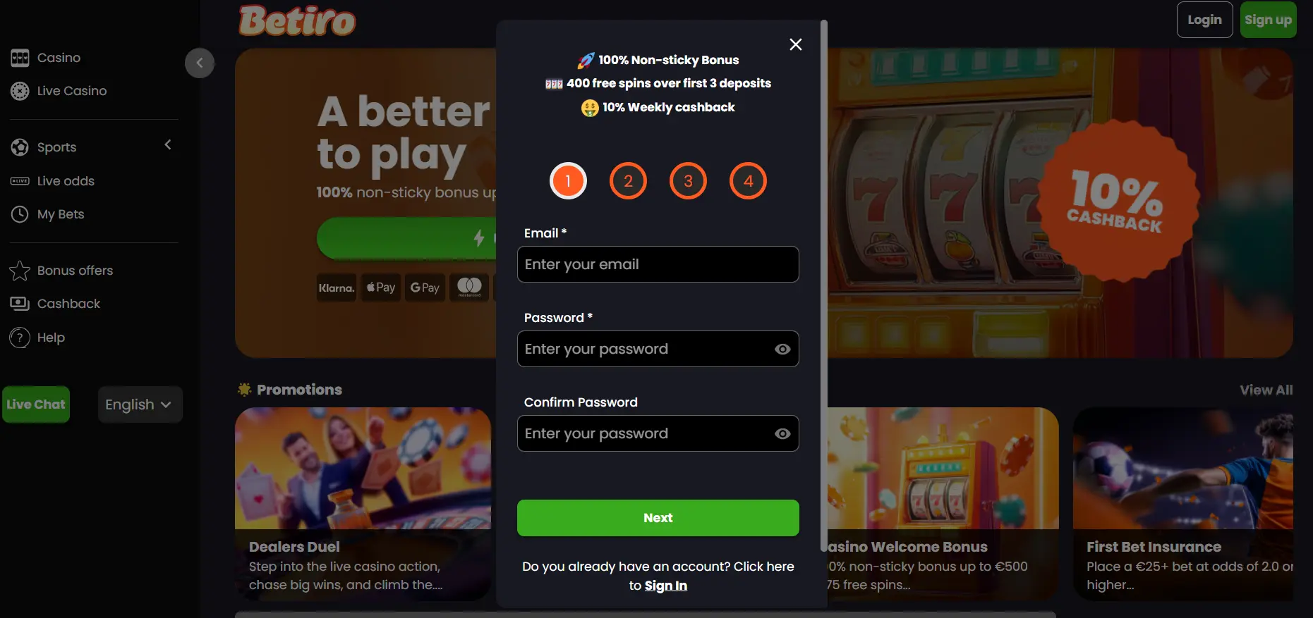 Betiro Casino – Online casino ervaring image 2