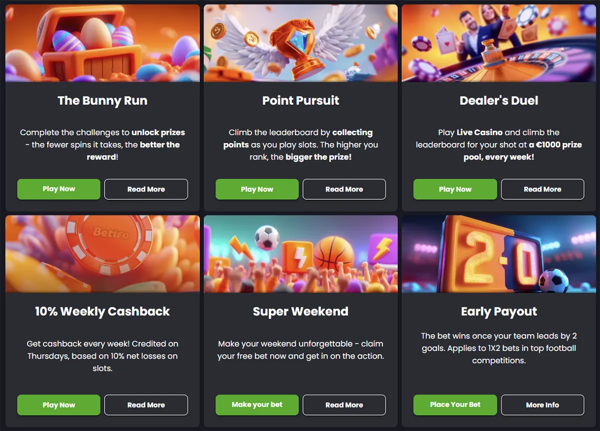 Betiro Casino-promoties op je telefoon